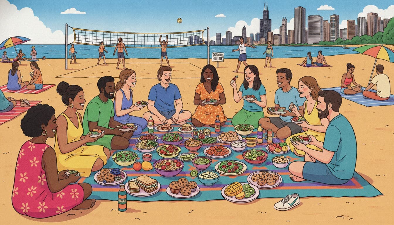 Montrose Beach Potluck & Volleyball