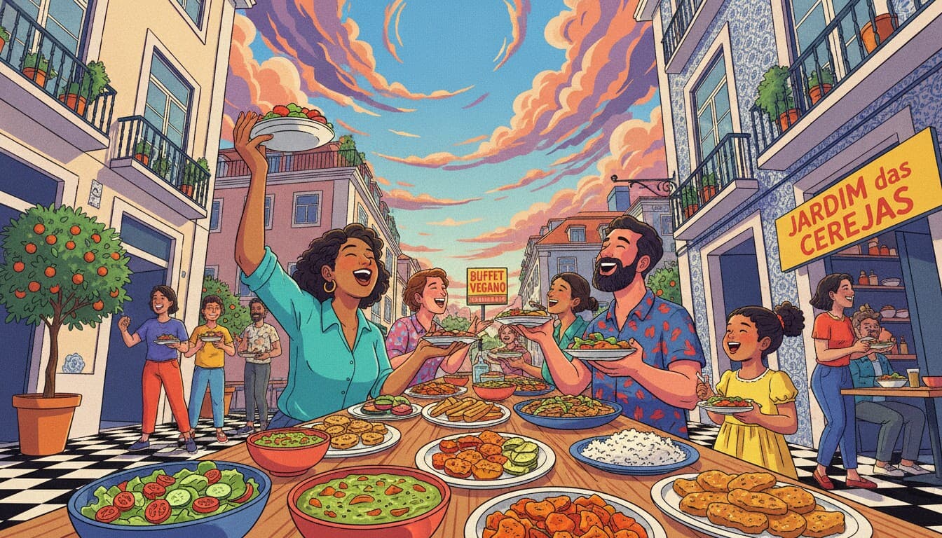 Spiritual Souls Share Experiences Over A Vegan Buffet