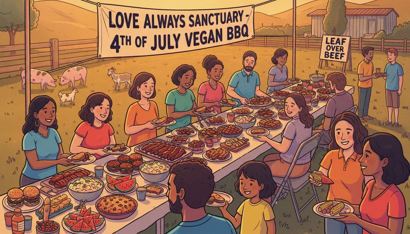 Vegan BBQ Buffet at Love Always Sanctuary